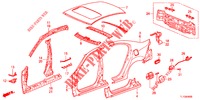 BUITEN PANELEN/ACHTER PANEEL  voor Honda ACCORD DIESEL 2.2 S 4 deuren 5-traps automatische versnellingsbak 2012