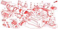 INSTRUMENTEN AFWERKING (COTE DE PASSAGER) (LH) voor Honda ACCORD DIESEL 2.2 S 4 deuren 5-traps automatische versnellingsbak 2012