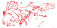 EMBLEMEN/WAARSCHUWINGSLABELS  voor Honda ACCORD DIESEL 2.2 SH 4 deuren 6-versnellings handgeschakelde versnellingsbak 2012