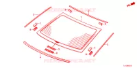 VOOR RUIT/ ACHTER RUIT  voor Honda ACCORD DIESEL ELEGANCE PACK 4 deuren 6-versnellings handgeschakelde versnellingsbak 2013