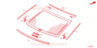 VOOR RUIT/ ACHTER RUIT  voor Honda ACCORD DIESEL LUXURY 4 deuren 5-traps automatische versnellingsbak 2013