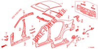 BUITEN PANELEN/ACHTER PANEEL  voor Honda ACCORD DIESEL 2.2 ELEGANCE 4 deuren 5-traps automatische versnellingsbak 2012