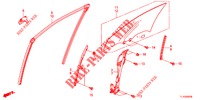 VOORPORTIER GLAS/PORTIER REGULATOR  voor Honda ACCORD DIESEL 2.2 ELEGANCE 4 deuren 5-traps automatische versnellingsbak 2012