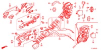 ACHTER PORTIER SLOTEN/BUITEN HENDEL  voor Honda ACCORD 2.0 ELEGANCE PACK 4 deuren 6-versnellings handgeschakelde versnellingsbak 2014