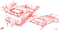 DAK VOERING  voor Honda ACCORD 2.0 ELEGANCE PACK 4 deuren 6-versnellings handgeschakelde versnellingsbak 2014
