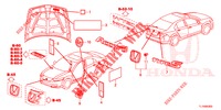 EMBLEMEN/WAARSCHUWINGSLABELS  voor Honda ACCORD 2.0 ELEGANCE PACK 4 deuren 6-versnellings handgeschakelde versnellingsbak 2014