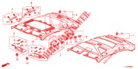 DAK VOERING  voor Honda ACCORD 2.0 ELEGANCE PACK 4 deuren 5-traps automatische versnellingsbak 2014