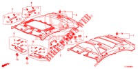 DAK VOERING  voor Honda ACCORD 2.0 EXECUTIVE 4 deuren 5-traps automatische versnellingsbak 2014