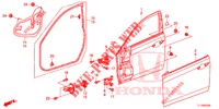 VOOR PORTIER PANELEN(2DE)  voor Honda ACCORD 2.0 EXECUTIVE 4 deuren 5-traps automatische versnellingsbak 2014