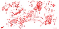 ACHTER PORTIER SLOTEN/BUITEN HENDEL  voor Honda ACCORD DIESEL 2.2 LUXURY 4 deuren 5-traps automatische versnellingsbak 2014