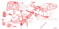 EMBLEMEN/WAARSCHUWINGSLABELS  voor Honda ACCORD DIESEL 2.2 LUXURY 4 deuren 5-traps automatische versnellingsbak 2014