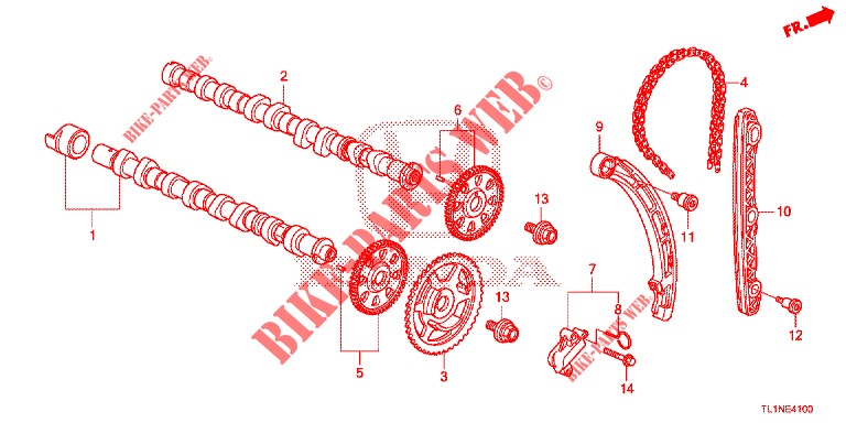 NOKKENAS/NOK KETTING (DIESEL) voor Honda ACCORD DIESEL 2.2 LUXURY 4 deuren 5-traps automatische versnellingsbak 2014