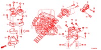 MOTOR BEVESTIGINGEN (DIESEL) (MT) voor Honda ACCORD DIESEL 2.2 S 4 deuren 6-versnellings handgeschakelde versnellingsbak 2014