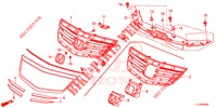 VOOR GRILLE/GIETWERK  voor Honda ACCORD 2.0 COMFORT 4 deuren 6-versnellings handgeschakelde versnellingsbak 2015