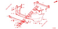 ACHTER BUMPER  voor Honda ACCORD TOURER DIESEL 2.2 LUXURY 5 deuren 6-versnellings handgeschakelde versnellingsbak 2013