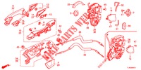 ACHTER PORTIER SLOTEN/BUITEN HENDEL  voor Honda ACCORD TOURER DIESEL 2.2 LUXURY 5 deuren 6-versnellings handgeschakelde versnellingsbak 2013