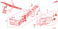 ACHTERLICHT/KENTEKEN LICHT (PGM FI)  voor Honda ACCORD TOURER DIESEL 2.2 LUXURY 5 deuren 6-versnellings handgeschakelde versnellingsbak 2013