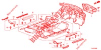 VLOERMAT/ISOLATOR  voor Honda ACCORD TOURER DIESEL 2.2 LUXURY 5 deuren 6-versnellings handgeschakelde versnellingsbak 2013