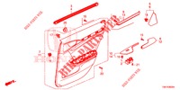 ACHTER PORTIER VOERING(4DE)  voor Honda CIVIC 1.5 CONFORT 4 deuren 6-versnellings handgeschakelde versnellingsbak 2017