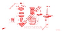 VOOR SCHOKABSORBEERDER  voor Honda CIVIC 1.5 CONFORT 4 deuren 6-versnellings handgeschakelde versnellingsbak 2017