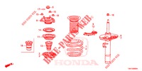 VOOR SCHOKABSORBEERDER  voor Honda CIVIC 1.5 EXCLUSIVE 4 deuren 6-versnellings handgeschakelde versnellingsbak 2017
