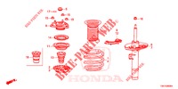 VOOR SCHOKABSORBEERDER  voor Honda CIVIC 1.5 EXCLUSIVE 4 deuren CVT versnellingsbak 2017