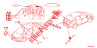 EMBLEMEN/WAARSCHUWINGSLABELS  voor Honda CIVIC 1.8 EXECUTIVE 5 deuren 6-versnellings handgeschakelde versnellingsbak 2012