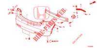 ACHTER BUMPER  voor Honda CIVIC DIESEL 2.2 ELEGANCE 5 deuren 6-versnellings handgeschakelde versnellingsbak 2012