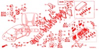 BEDIENINGSEENNEID (COMPARTIMENT MOTEUR) (1) (DIESEL) (2.2L) voor Honda CIVIC DIESEL 2.2 ELEGANCE 5 deuren 6-versnellings handgeschakelde versnellingsbak 2012