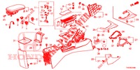 CONSOLE (LH) voor Honda CIVIC DIESEL 2.2 ELEGANCE 5 deuren 6-versnellings handgeschakelde versnellingsbak 2012