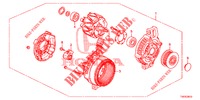 GENERATOR (DENSO) (DIESEL) (2.2L) voor Honda CIVIC DIESEL 2.2 ELEGANCE 5 deuren 6-versnellings handgeschakelde versnellingsbak 2012