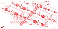VOOR AANDRIJFAS/HALVE AS (DIESEL) (2.2L) voor Honda CIVIC DIESEL 2.2 ELEGANCE 5 deuren 6-versnellings handgeschakelde versnellingsbak 2012