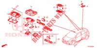INTERIEUR VERLICHTING  voor Honda CIVIC 1.4 COMFORT 5 deuren 6-versnellings handgeschakelde versnellingsbak 2013