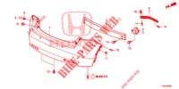 ACHTER BUMPER  voor Honda CIVIC 1.4 EXECUTIVE 5 deuren 6-versnellings handgeschakelde versnellingsbak 2013
