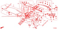 ACHTERKLEP VOERING/ ACHTER PANEEL VOERING(2DE)  voor Honda CIVIC 1.4 EXECUTIVE 5 deuren 6-versnellings handgeschakelde versnellingsbak 2013