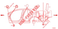 DOORVOERTULLE (LATERAL) voor Honda CIVIC 1.4 EXECUTIVE 5 deuren 6-versnellings handgeschakelde versnellingsbak 2013