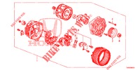 GENERATOR (MITSUBISHI) (1.4L) voor Honda CIVIC 1.4 EXECUTIVE 5 deuren 6-versnellings handgeschakelde versnellingsbak 2013