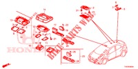 INTERIEUR VERLICHTING  voor Honda CIVIC 1.4 EXECUTIVE 5 deuren 6-versnellings handgeschakelde versnellingsbak 2013