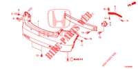 ACHTER BUMPER  voor Honda CIVIC 1.8 EXECUTIVE 5 deuren 5-traps automatische versnellingsbak 2013