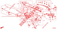 ACHTERKLEP VOERING/ ACHTER PANEEL VOERING(2DE)  voor Honda CIVIC 1.8 EXECUTIVE 5 deuren 5-traps automatische versnellingsbak 2013