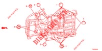 DOORVOERTULLE (INFERIEUR) voor Honda CIVIC 1.8 EXECUTIVE 5 deuren 5-traps automatische versnellingsbak 2013