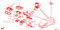 INTERIEUR VERLICHTING  voor Honda CIVIC 1.8 EXECUTIVE 5 deuren 5-traps automatische versnellingsbak 2013