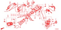 VOOR PORTIER SLOTEN/BUITEN HENDEL  voor Honda CIVIC 1.8 S 5 deuren 6-versnellings handgeschakelde versnellingsbak 2013