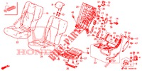 ACHTER ZITTING/VEILIGHEIDSGORDEL (G.) voor Honda CIVIC 1.8 EXECUTIVE 5 deuren 6-versnellings handgeschakelde versnellingsbak 2013