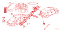 EMBLEMEN/WAARSCHUWINGSLABELS  voor Honda CIVIC 1.8 EXECUTIVE 5 deuren 6-versnellings handgeschakelde versnellingsbak 2013