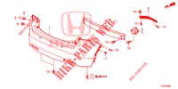 ACHTER BUMPER  voor Honda CIVIC DIESEL 2.2 EXECUTIVE 5 deuren 6-versnellings handgeschakelde versnellingsbak 2013