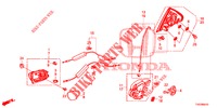 ACHTER PORTIER SLOTEN/BUITEN HENDEL  voor Honda CIVIC DIESEL 2.2 EXECUTIVE 5 deuren 6-versnellings handgeschakelde versnellingsbak 2013