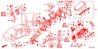 BEDIENINGSEENNEID (COMPARTIMENT MOTEUR) (1) (DIESEL) (2.2L) voor Honda CIVIC DIESEL 2.2 EXECUTIVE 5 deuren 6-versnellings handgeschakelde versnellingsbak 2013