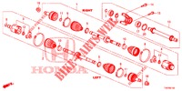 VOOR AANDRIJFAS/HALVE AS (DIESEL) (2.2L) voor Honda CIVIC DIESEL 2.2 S 5 deuren 6-versnellings handgeschakelde versnellingsbak 2013