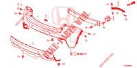 ACHTER BUMPER  voor Honda CIVIC DIESEL 1.6 EXCLUSIVE 5 deuren 6-versnellings handgeschakelde versnellingsbak 2015